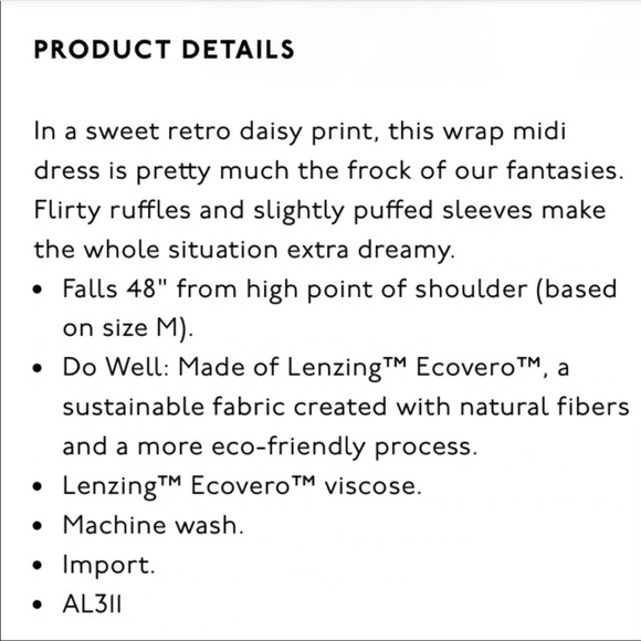 Madewell Daisy Daydream Floral Midi Warp Dress Red - Picture 4 of 12